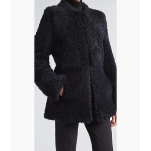 Toteme Navy Shearling Jacket